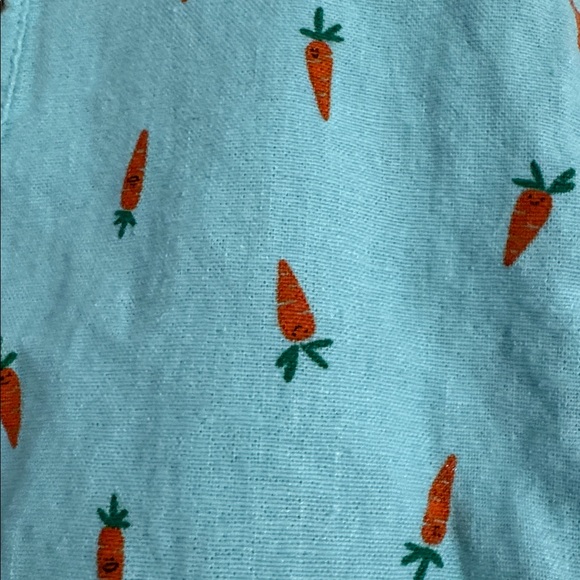 Old Navy Light Teal Baby One-Piece with Orange Carrot Print - Picture 5 of 5